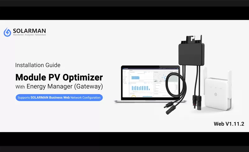 Przewodnik instalacji-Optymalizator PV z modułem zarządzającym energią (WEB)